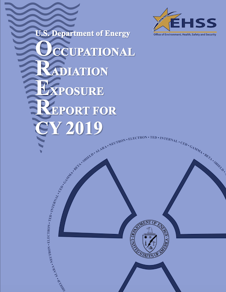 Occupational Radiation Exposure Report cover