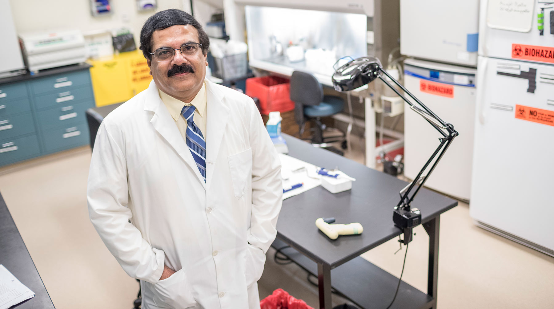 Dr. Adayabalam Balajee, director of the REAC/TS Cytogenetic Biodosimetry Laboratory