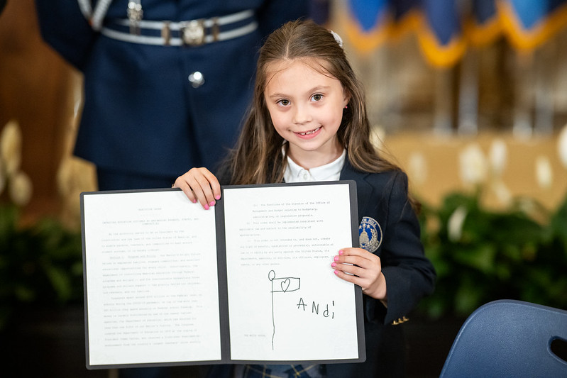 President Trump signs the Education Executive Order