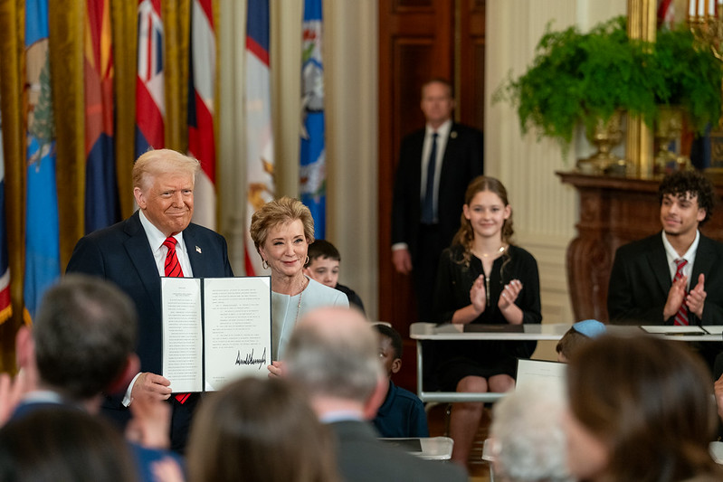 President Trump signs the Education Executive Order