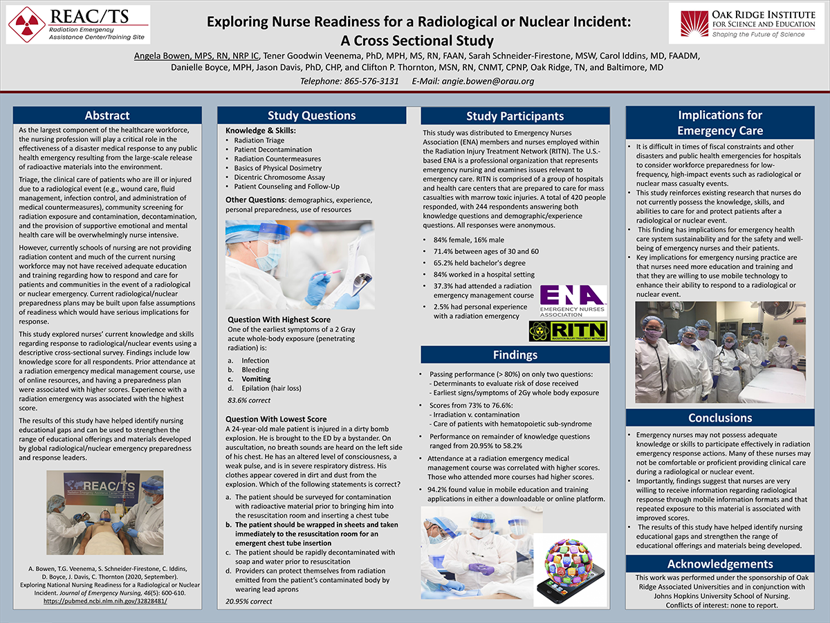 Exploring Nurse Readiness for a Radiological or Nuclear Incident poster
