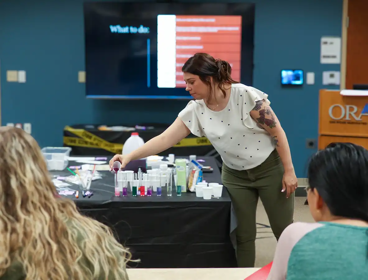 Mystery solved: ORISE course helps teachers create mock crime scenes to infuse forensic chemistry