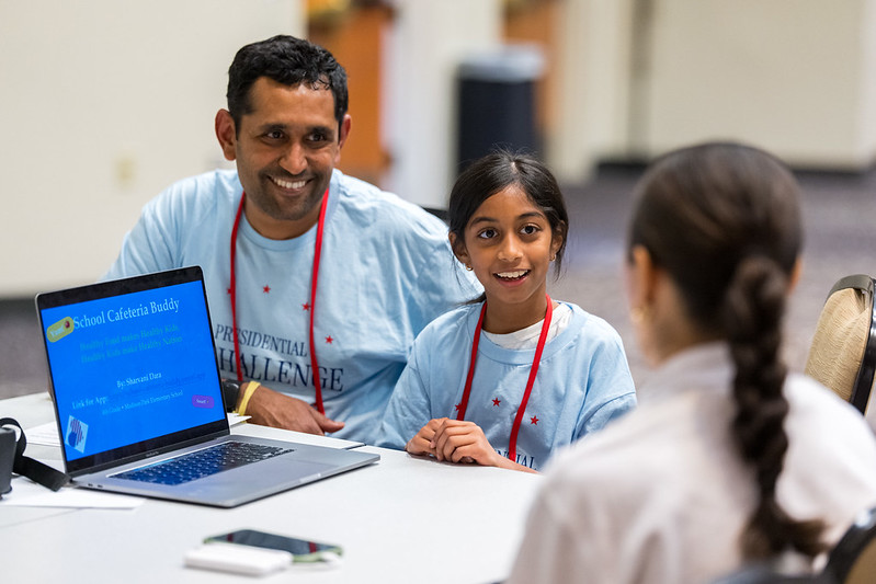 Students participate in AI Challenge activities