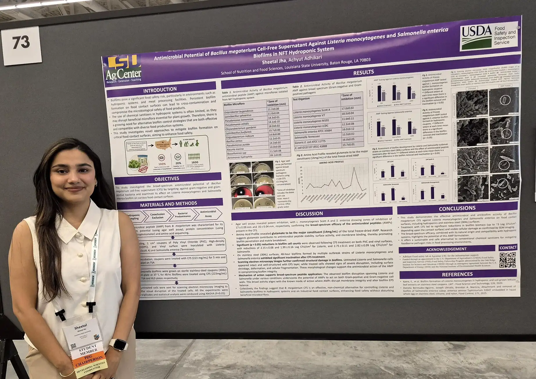 Ignite Off! fan favorite gains hands-on experience in applied food safety research through USDA fellowship 