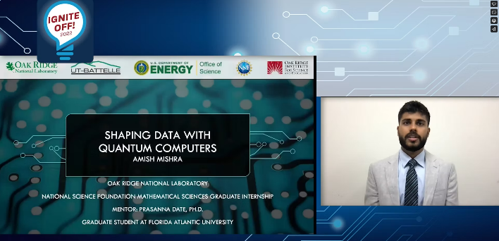 Amish Mishra, an ORISE participant in the National Science Foundation's Mathematical Sciences Graduate Internship (NSF-MSGI) Program at Oak Ridge National Laboratory (ORNL)